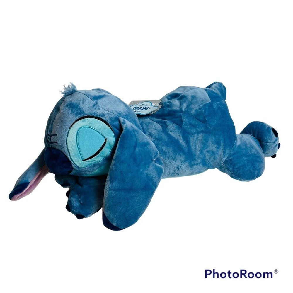 Disney Parks Dream Friends Sleeping Stitch Plush Stuffed Animal Doll Pillow 22”